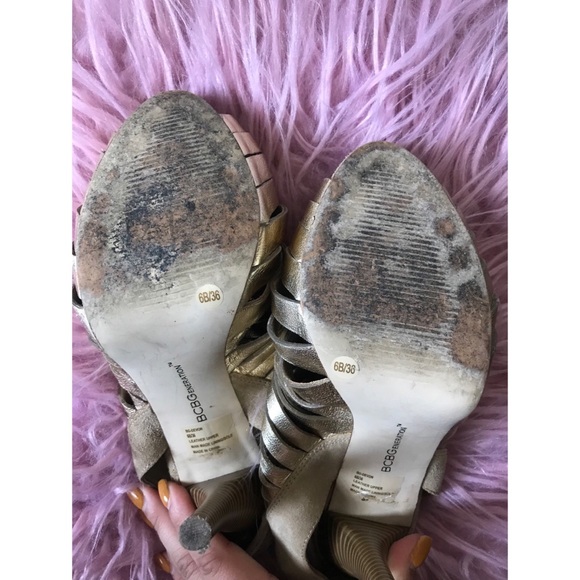 Gold BCBGeneration | Caged Peep Toe | Devon Heel - Picture 5 of 6